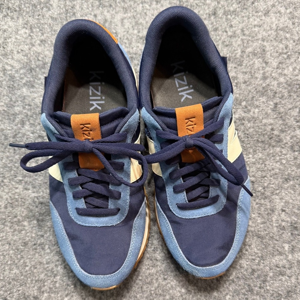 Kizik Siena Hands Free Sneakers Mens 7.5 Womens 9 Navy‎ Blue Gum Sole